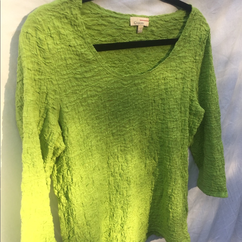 Choices top size L stretchy green